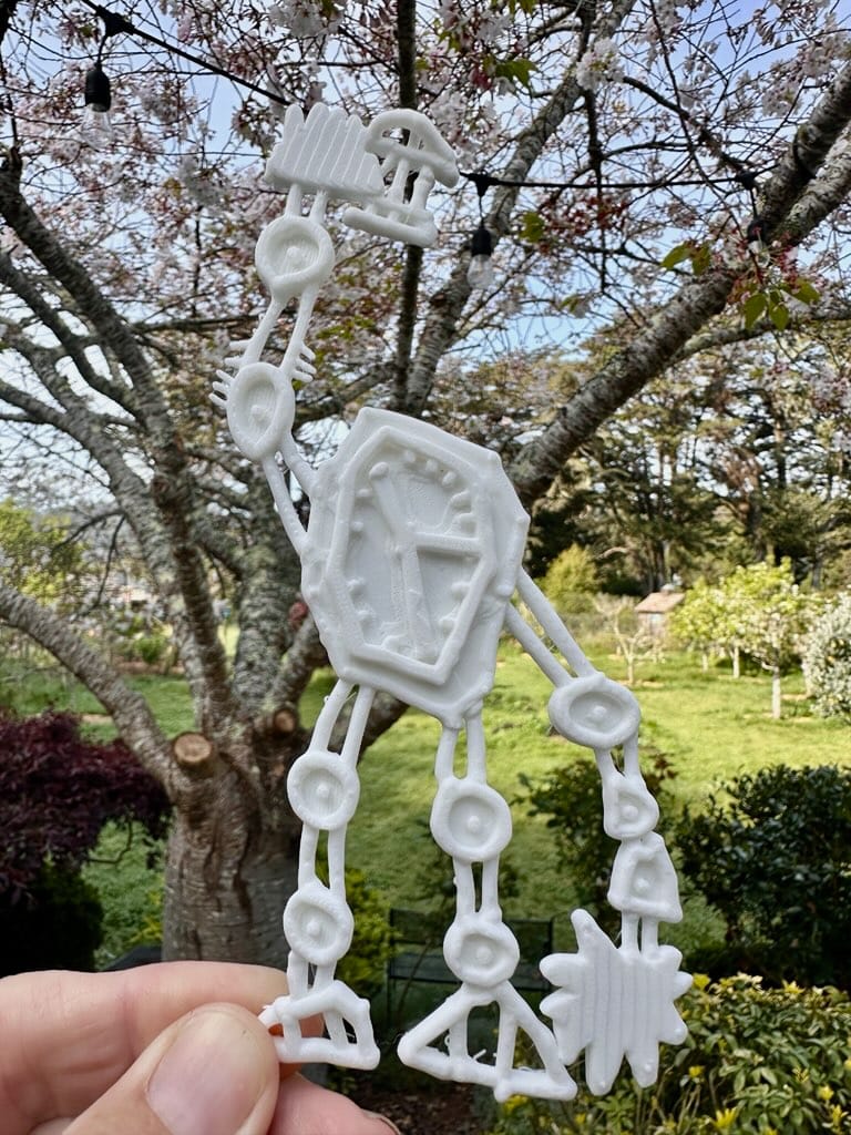 Printed clock figure